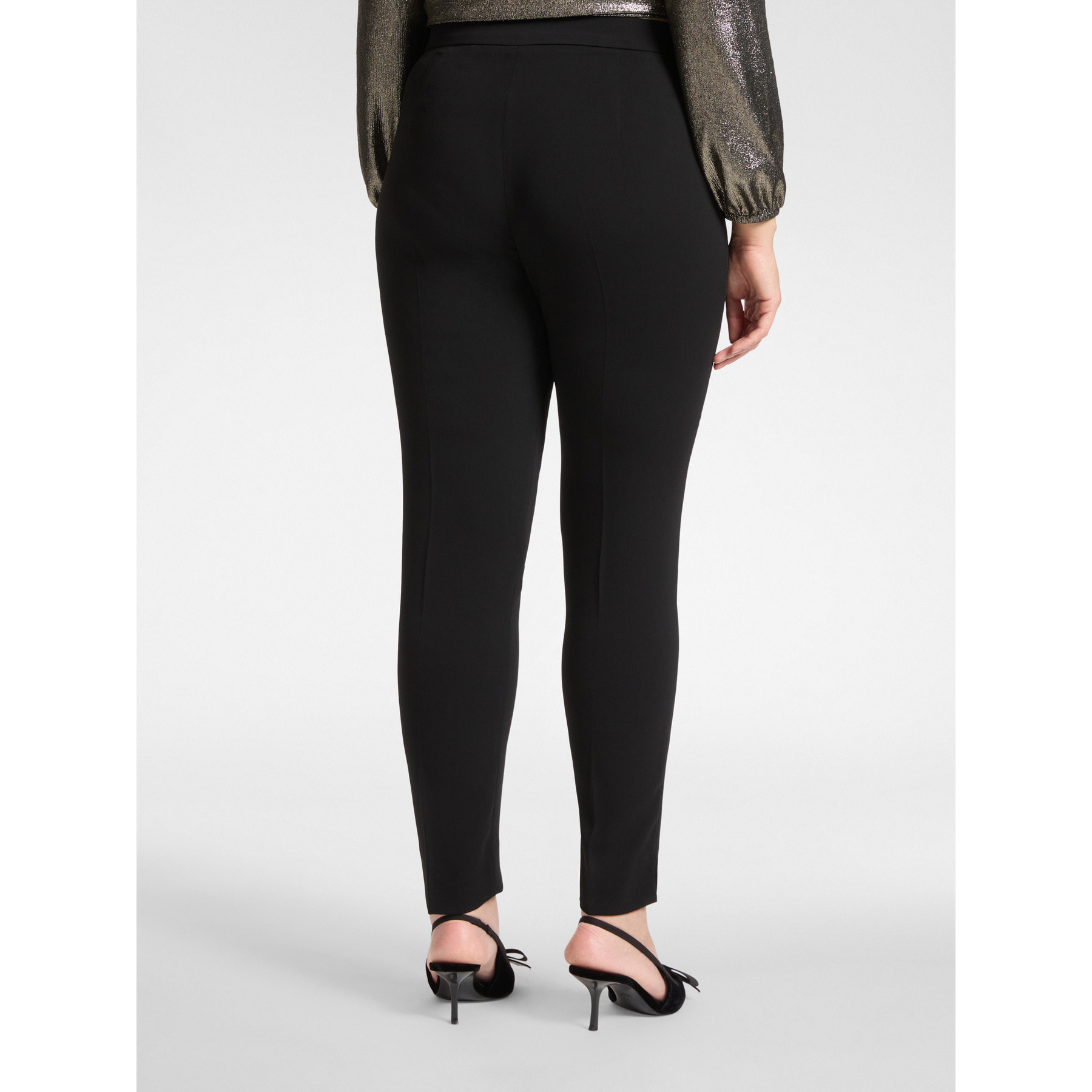 Elena Mirò - pantalones rectos de cady - Negro