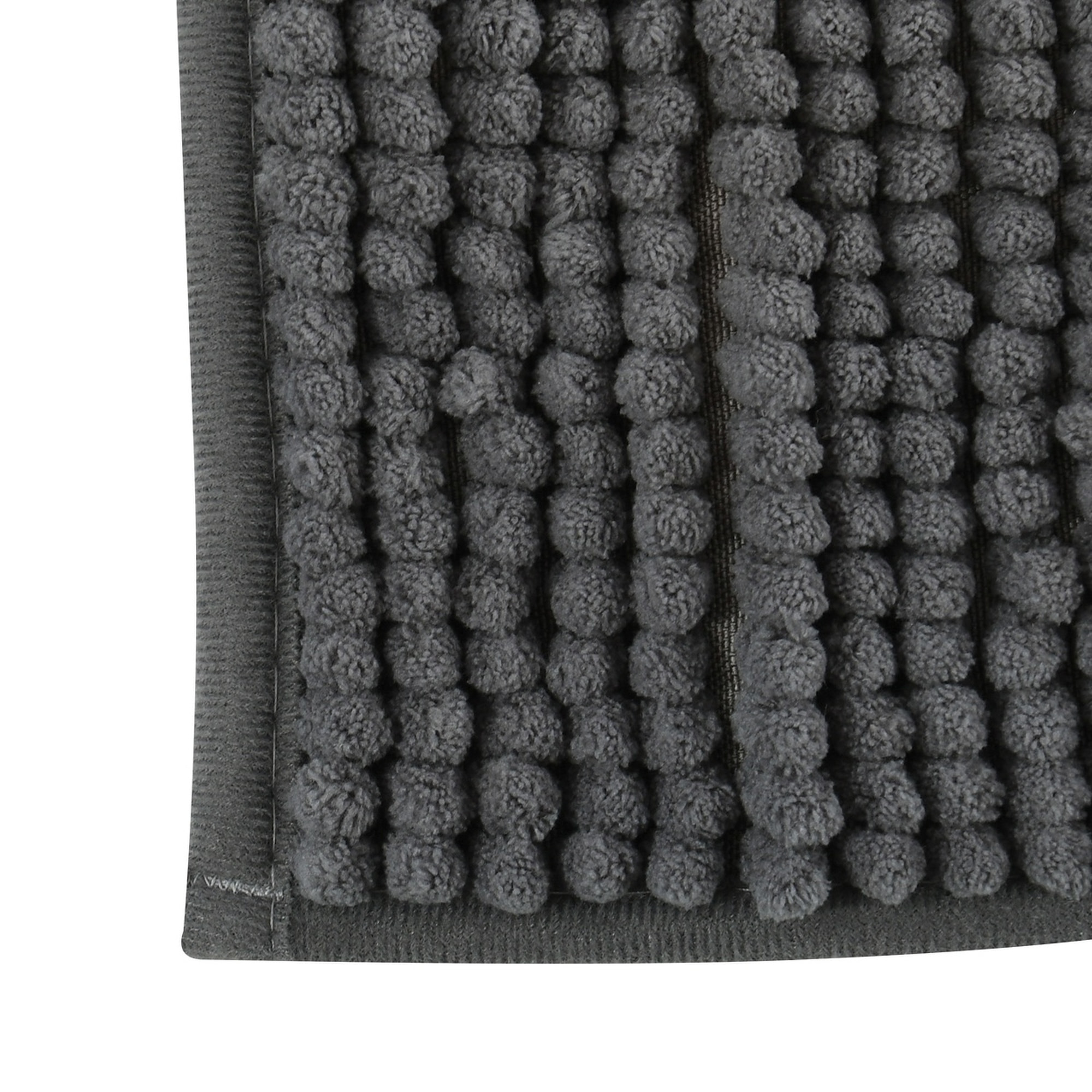 Alfombra de baño MSV "Chenille" de microfibra  en color gris 40 x 60 cm