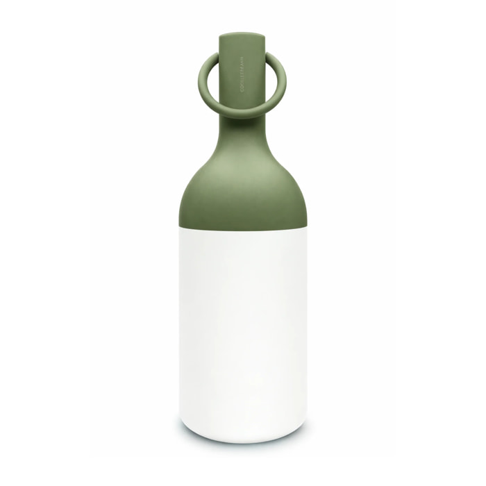 Petite lampe nomade en plastique vert olive - Elo