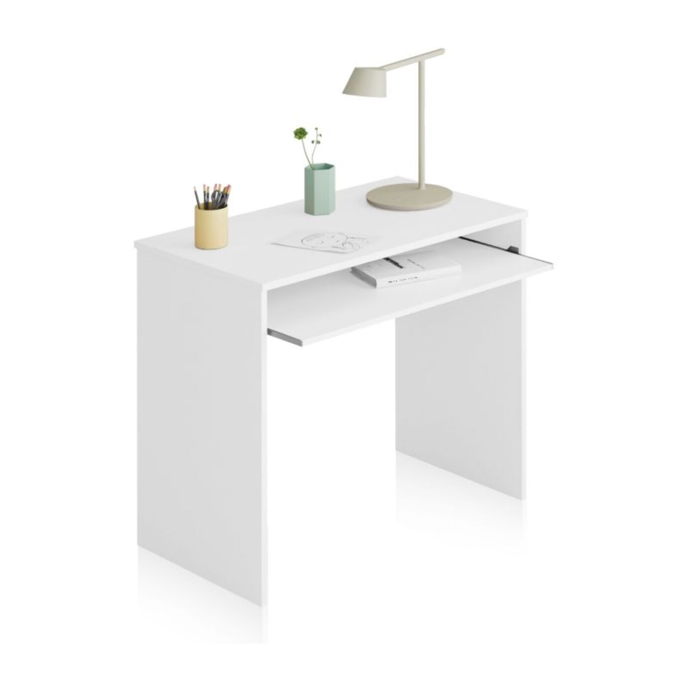 Mesa de ordenador Smile Blanco Artik (Blanco Mate)