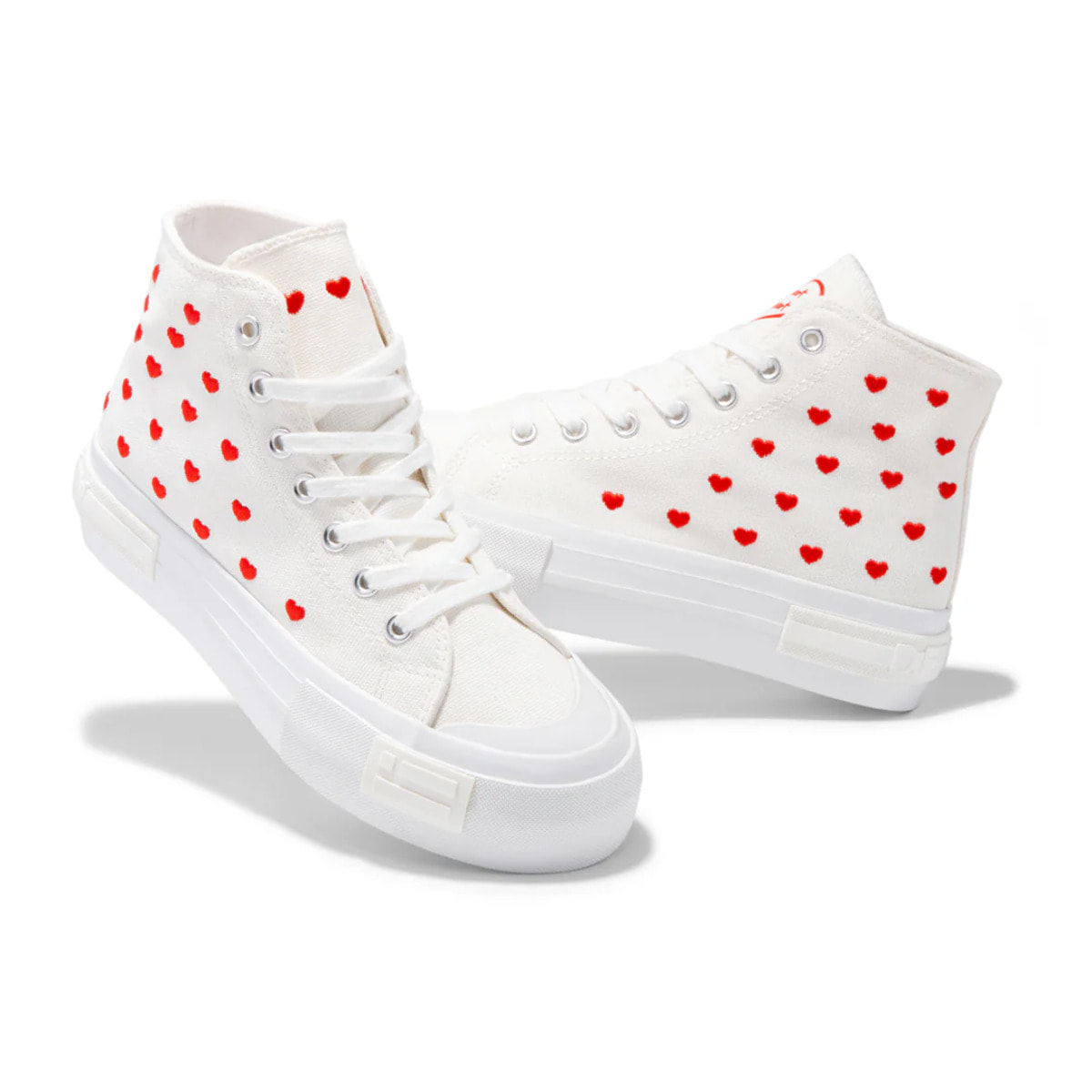 Zapatillas Altas Mujer One Way High From Heart Blanco D.Franklin