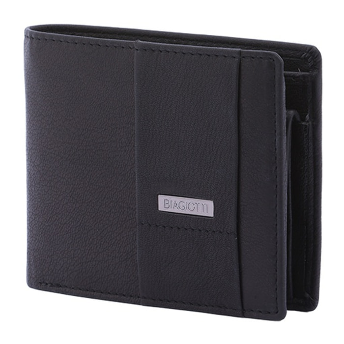 Portafoglio uomo in vera pelle - Modello False - Casual - 12.0 x 10.0 x 3.0 cm