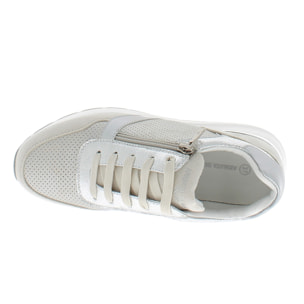 Armata di Mare Scarpe Donna Sneakers Casual Zip Laterale con Soletta in Memory Foam AMD S61H10 Lt Grey Silver