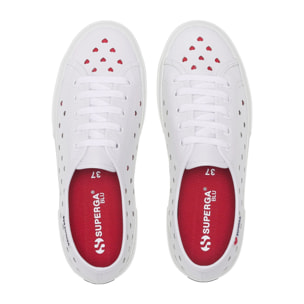 Superga - Mujer Blanco - 3750 HEARTS VEGAN MATERIAL LEGGERA