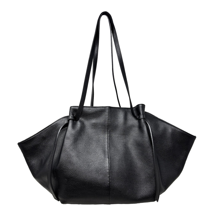 Borsa a Mano Shopper in Vera Pelle Dollaro Made in Italy