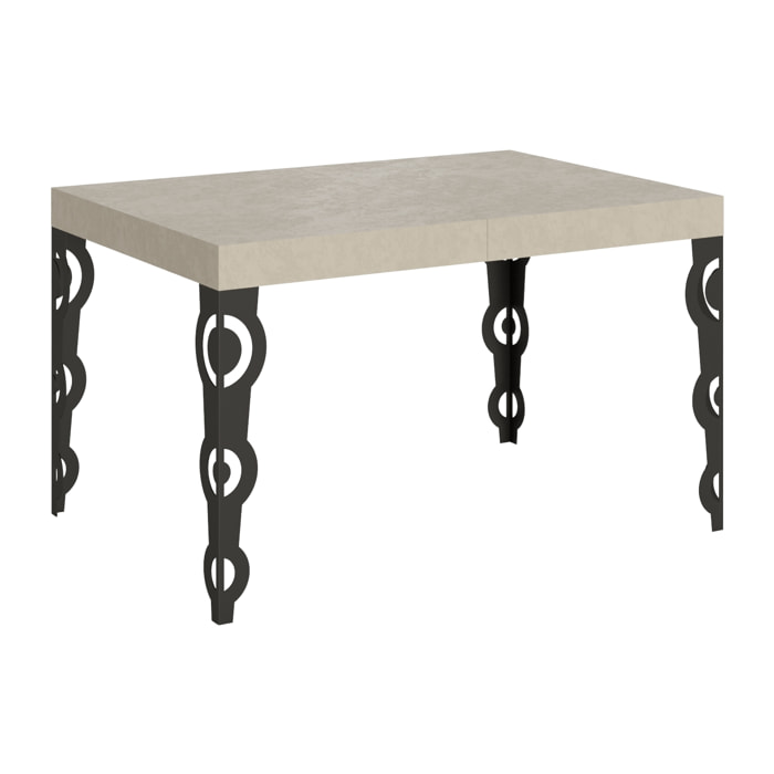 Table extensible 90x140/244 cm Karamay cachemire pieds anthracite