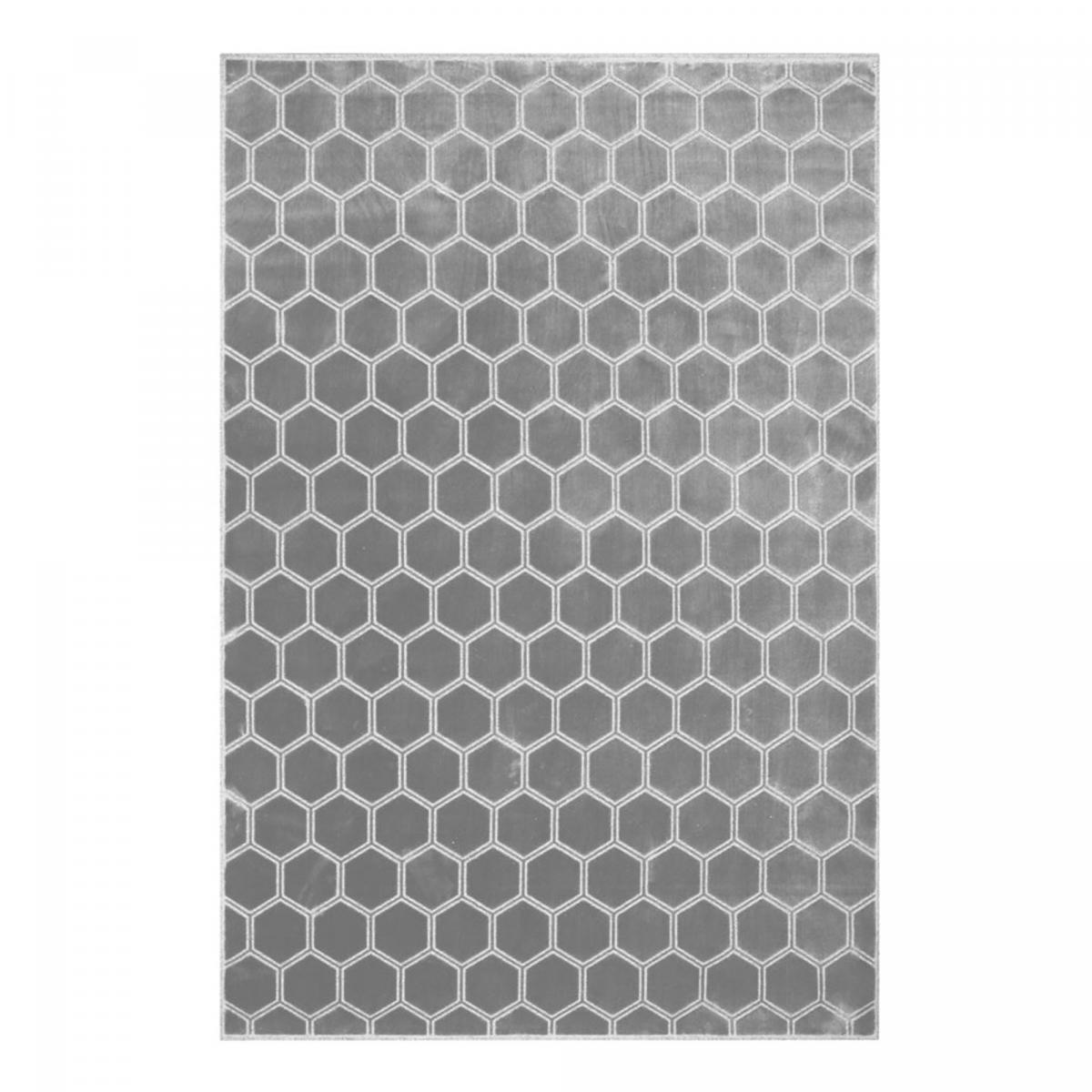 Tapis salon et chambre fait à la main en viscose motif scandinave MAQUI