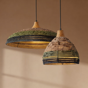 FORLIGHT Korg lampara colgante con pantalla de cuerda natural Ø500mm para bombilla E27