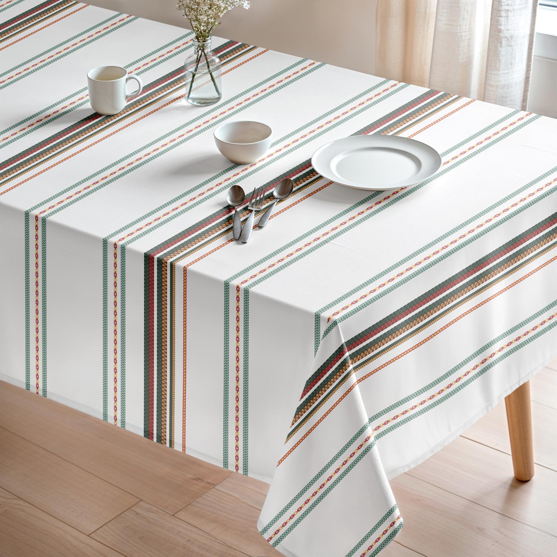 Nappe imprimée anti-tâches NUBIA VERT