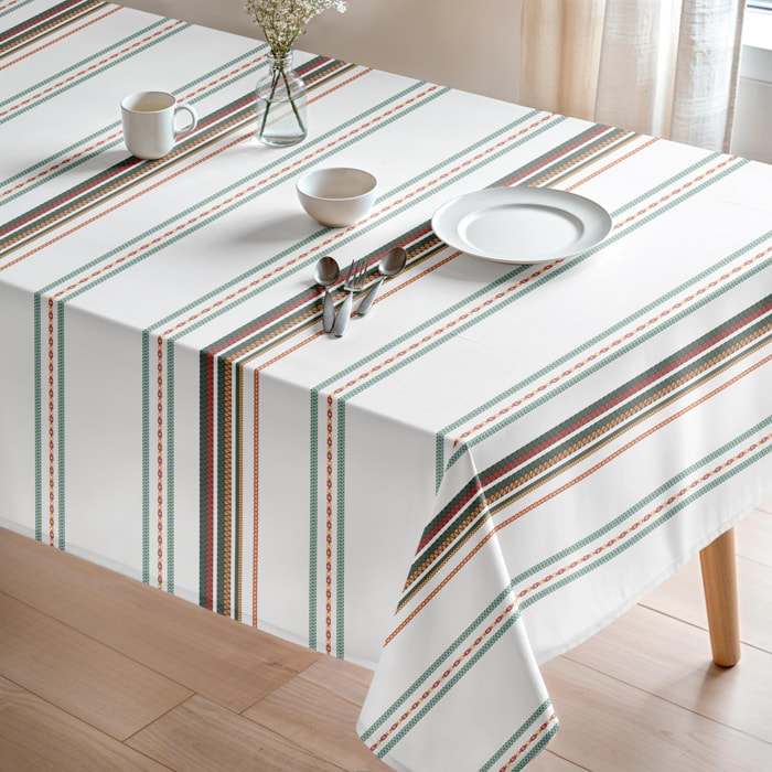 Nappe imprimée anti-tâches NUBIA VERT