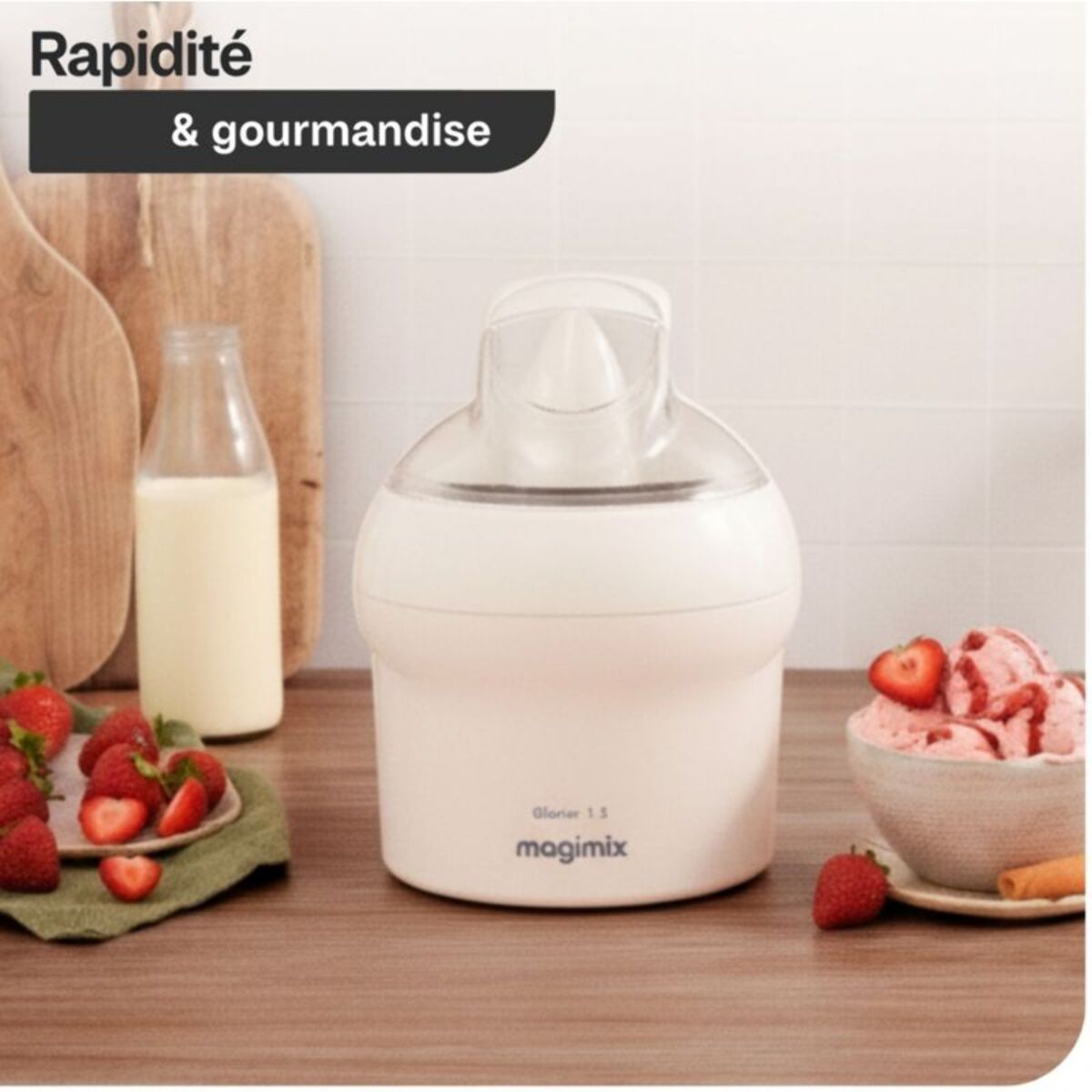 Sorbetière MAGIMIX GLACIER 1.5L 11669 ROUGE