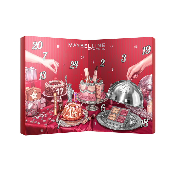 Maybelline New York Calendrier de l'Avent 2026 - 24 Produits Maquillage - Grand Format