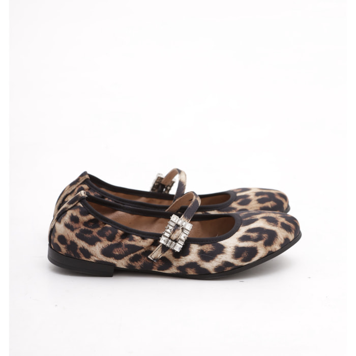 BALLERINA CINTURINO CHOCOLA' LEOPARDO