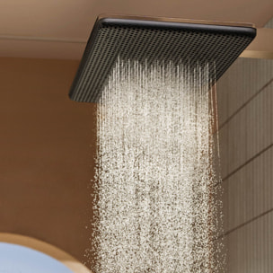 Colonne de douche Raindance Alive Q 2 jets avec thermostatique ShowerSelect Comfort, noir chromé brossé