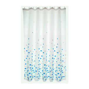 Rideau de douche Polyester BREST 180x200cm QUALITE PREMIUM Bleu - Anneaux inclus MSV