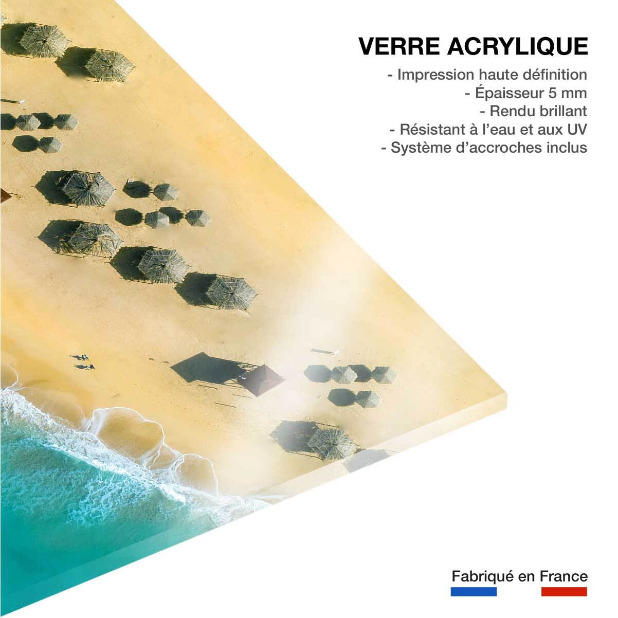 Tableau paillote du pacifique Tableau plexiglas