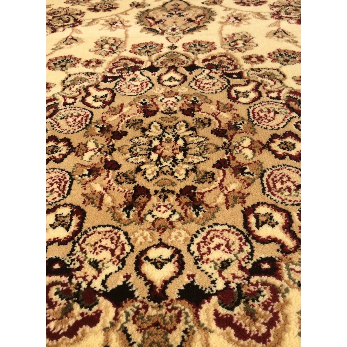 tapis chambre 80x150 tissé beige rectangle motif oriental AKLIM A