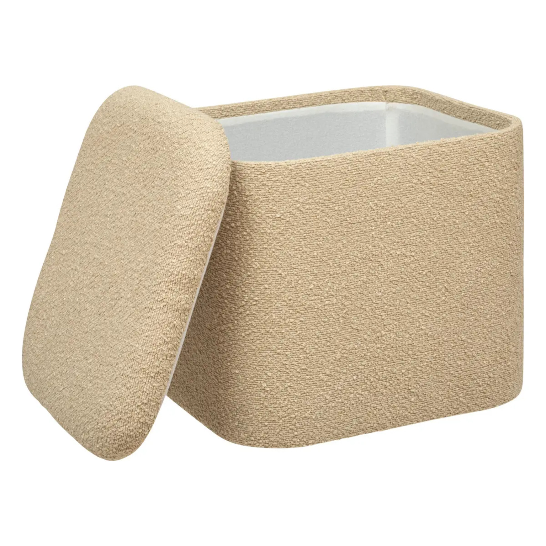 Set de 2 poufs "Dani" en bouclette L37,5/41,5cm