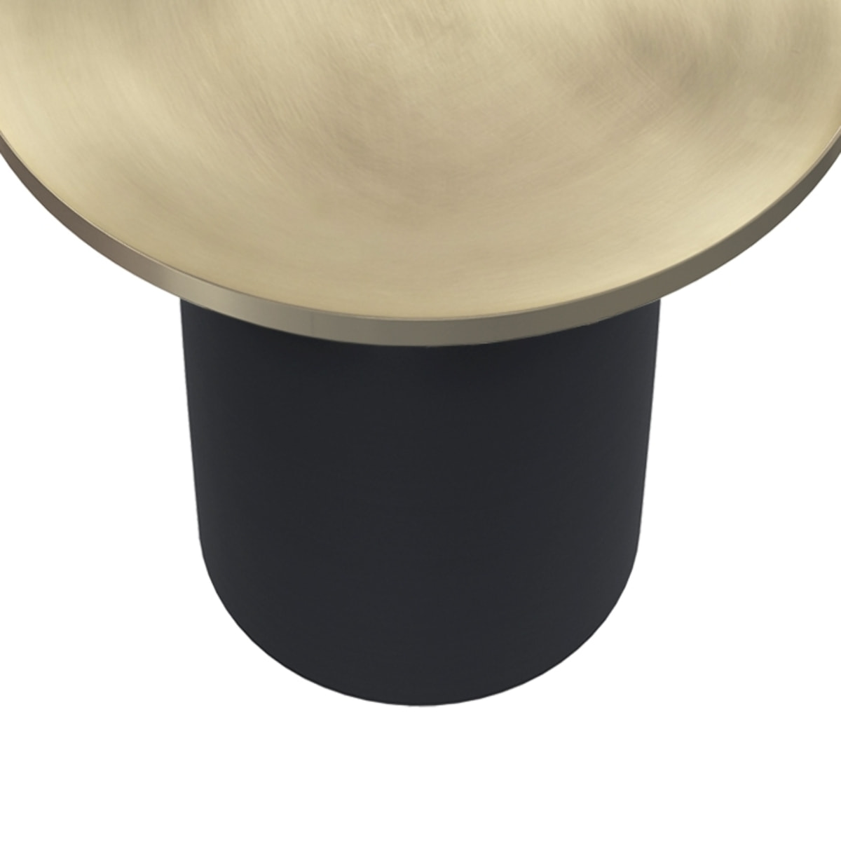 Table d'appoint ronde en métal noir et laiton D45 cm - Lyne