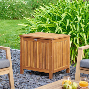 Coffre de rangement 100L beige acacia