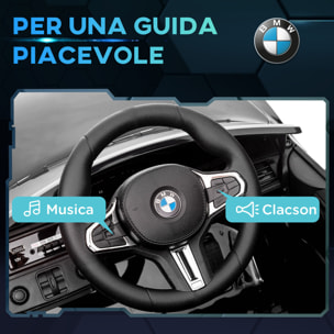 AIYAPLAY Macchina Elettrica per Bambini a Licenza BMW M4 con Telecomando, Clacson e Fari, 108x69.5x51 cm, Nera