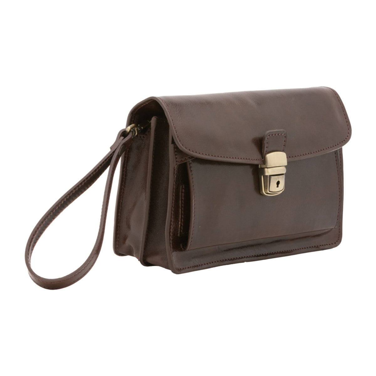 Borsa a mano  da uomo In Vera pelle Made in Italy 24x17x8 cm