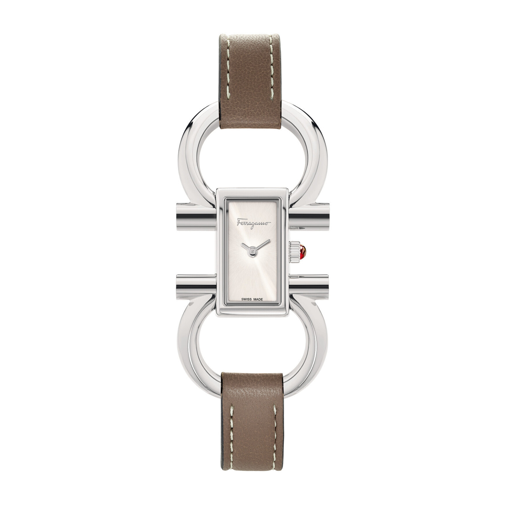 Ferragamo Reloj Analógico De Cuarzo. Double Gancini