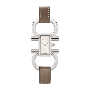 Ferragamo Reloj Analógico De Cuarzo. Double Gancini