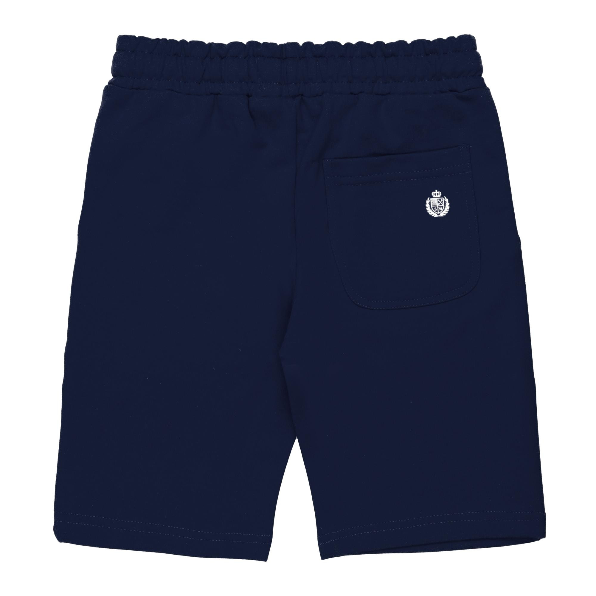 Bermuda french terry con stampa logo davanti Polo Club St Martin Blu