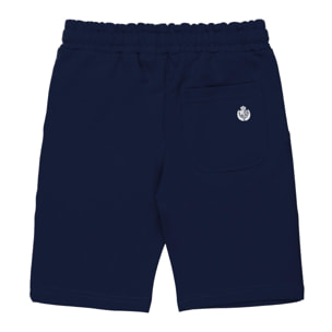 Bermuda french terry con stampa logo davanti Polo Club St Martin Blu