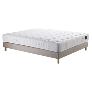 Ensemble Reflet - Matelas ressorts ensachés éco-conçu - Sommier Beige