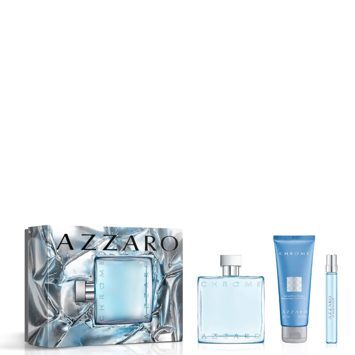 Chrome - Coffret Eau de Toilette 100ml + 10ml + Gel douche 75ml
