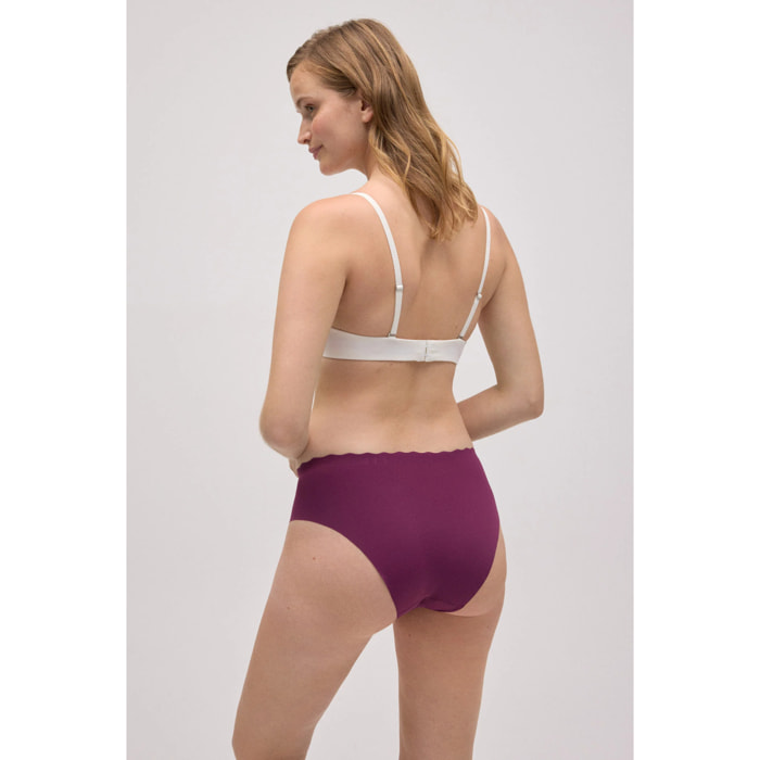 Slip midi bordeaux laserati