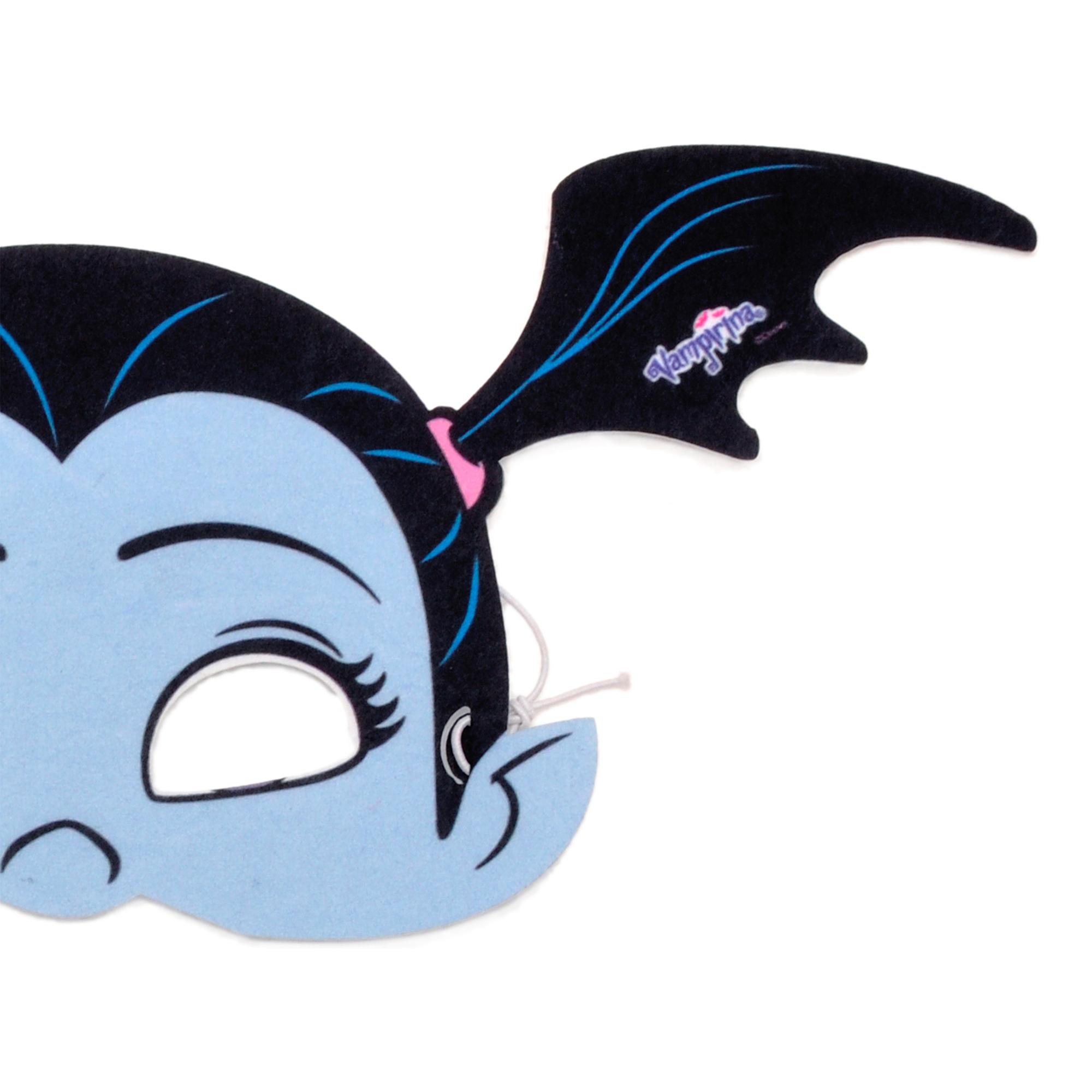 Maschera Vampirina In Tessuto Bambina Nero Azzurro