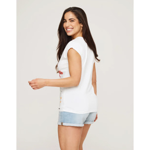 Camiseta Manga Corta Estampado - Floyote