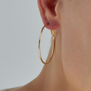 Pendientes de 40mm de diámetro acabado oro amarillo de 18k