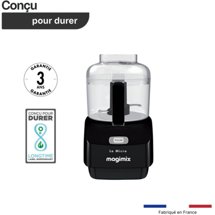 Hachoir MAGIMIX 18113F MICRO NOIR