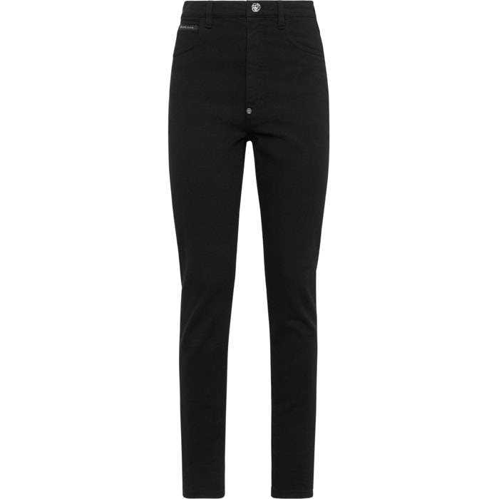 PHILIPP PLEIN Jegging a vita alta HEXAGON