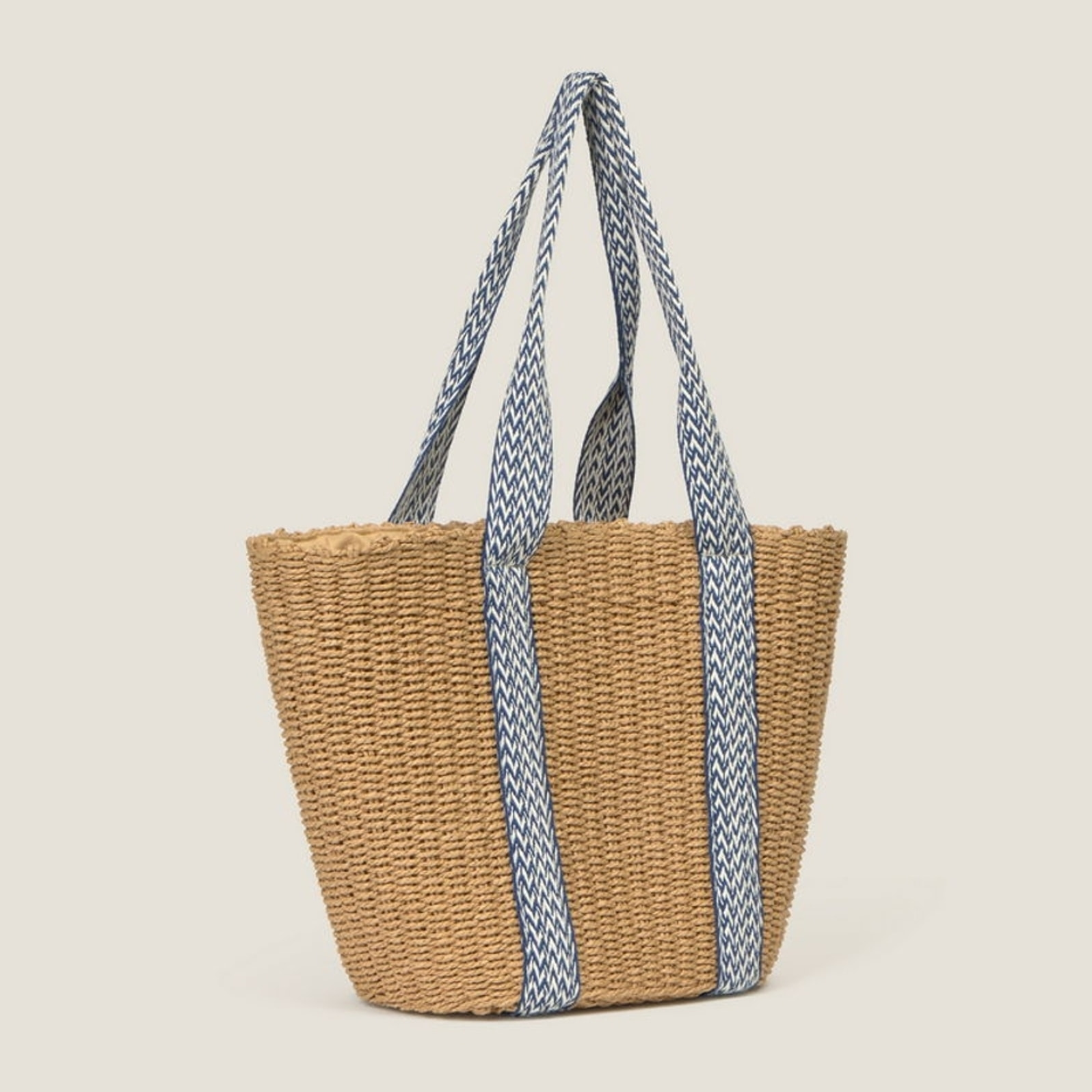 Bolso de playa efecto rafia Ramona color marfil natural Papel