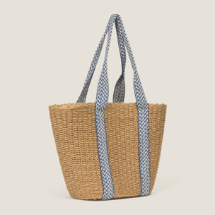 Bolso de playa efecto rafia Ramona color marfil natural Papel