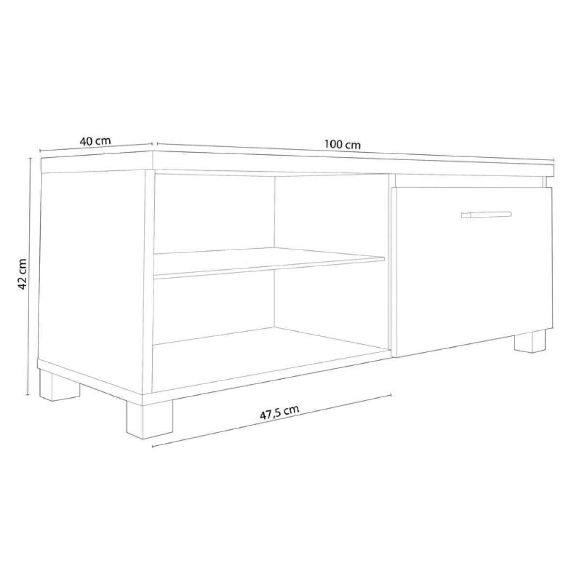 Mueble TV LED Blanco