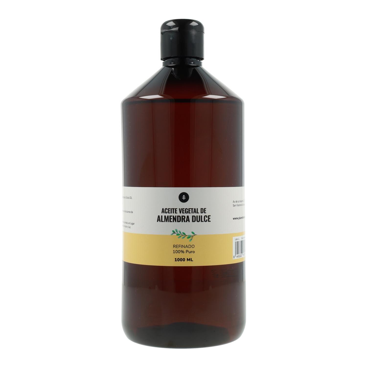 PLANETA HUERTO | Aceite Vegetal de Almendras Dulces 1 L – 100% Puro y Natural, Hidratante para Piel y Cabello, Uso Cosmético y Masaje