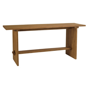 COLINE - Bar de jardin 240x70cm en bois de teck recyclé couleur naturelle