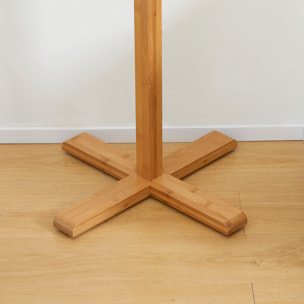 Perchero de Pie de Bambú, Perchero para Ropa con 8 Ganchos, Forma de Árbol, para Colgar Bolsas, Sombreros, en Pasillo, Entrada, Dormitorio, 49,5x49,5x178 cm, Natural