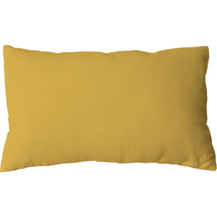 Coussin non déhoussable en coton uni - Jaune