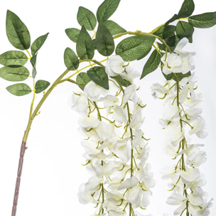 Tige de glycine artificielle blanc H130cm
