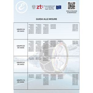 Catene Da Neve In Metallo 9 mm Omologate TUV e GS Onorm Montaggio Rapido Per Auto Macchina Furgone SUV Con Tensionatore Autobloccante (Misura 130)