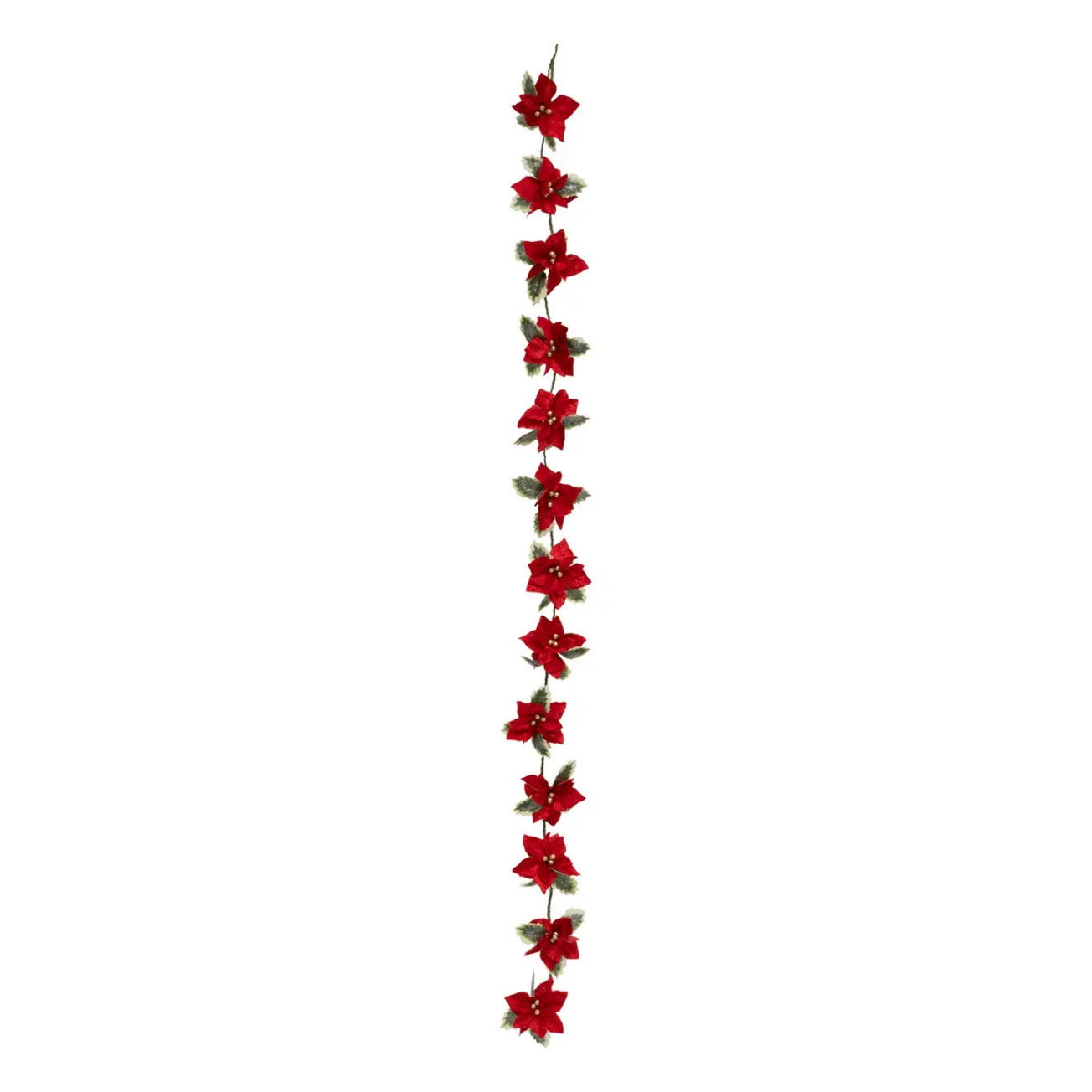 Guirlande poinsettia 1,80 m plastique