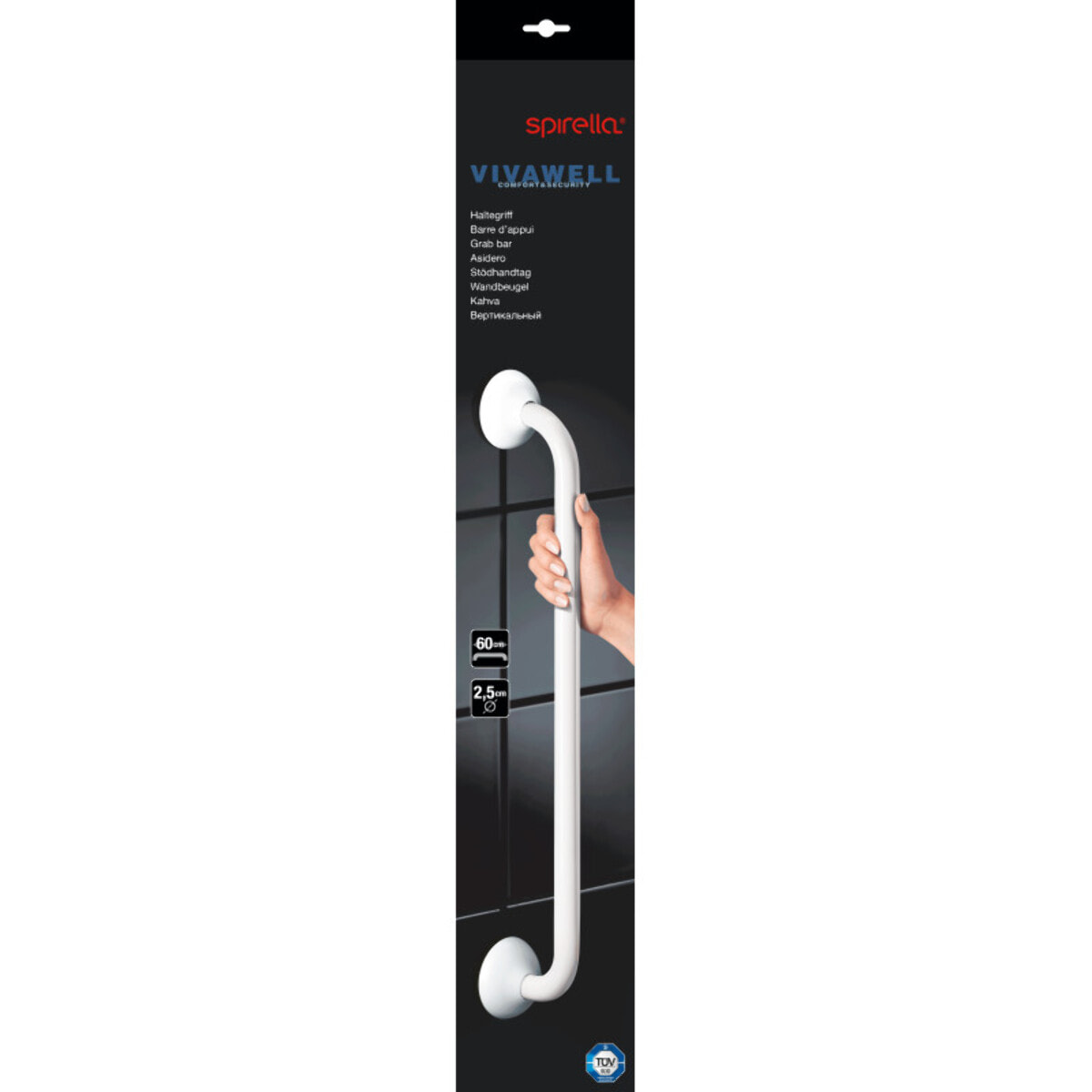 Barre de redressement ECO Acier Inox 60cm Blanc Spirella