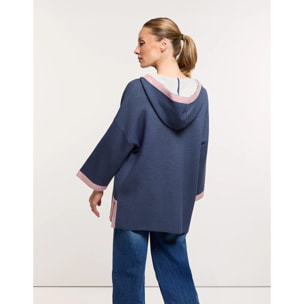 Chaqueta Poncho Azul Marino - Melbina